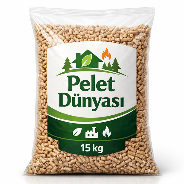 Dayanıklı, hava almayan 15 kilogramlık şeffaf pelet torbası görseli